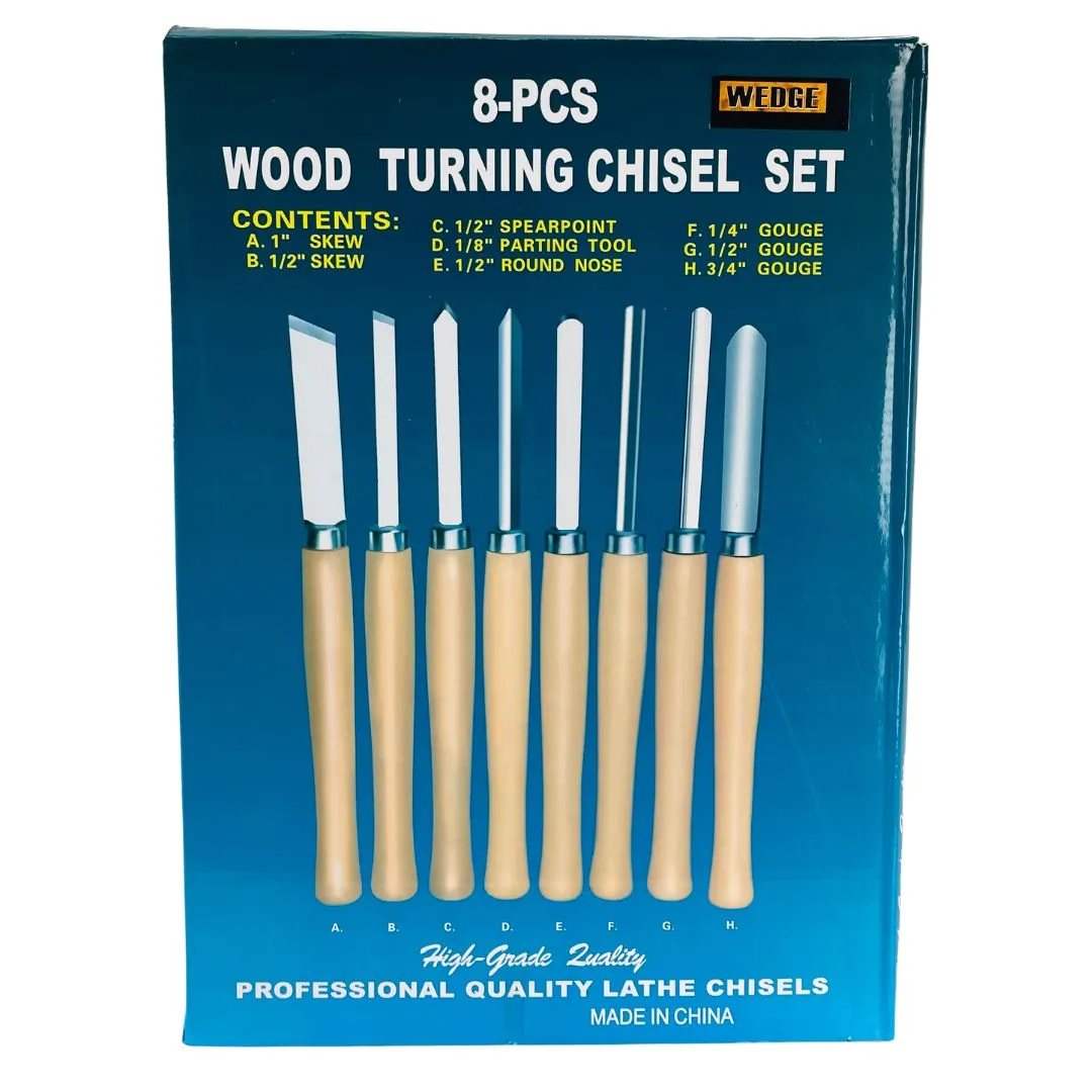 8 Piece Wood Chisel Woodworking Lathe Set - TZ02-07480