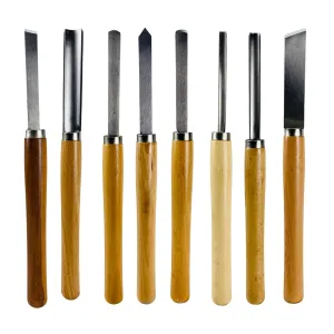 8 Piece Wood Chisel Woodworking Lathe Set - TZ02-07480
