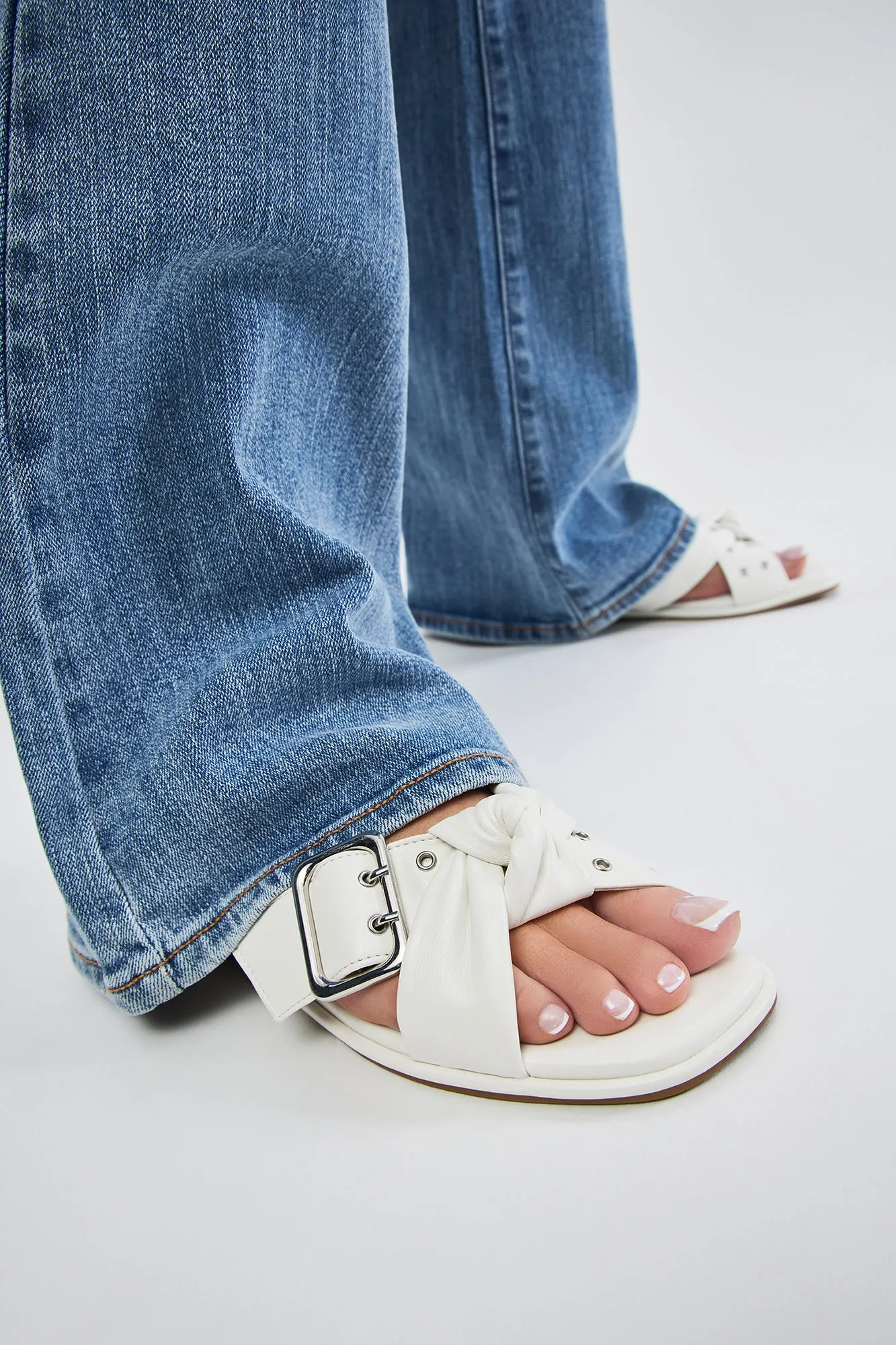 Always Low Key Flat Sandals - White
