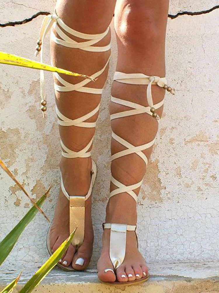Amozae-Strap Toe Flat Sandals