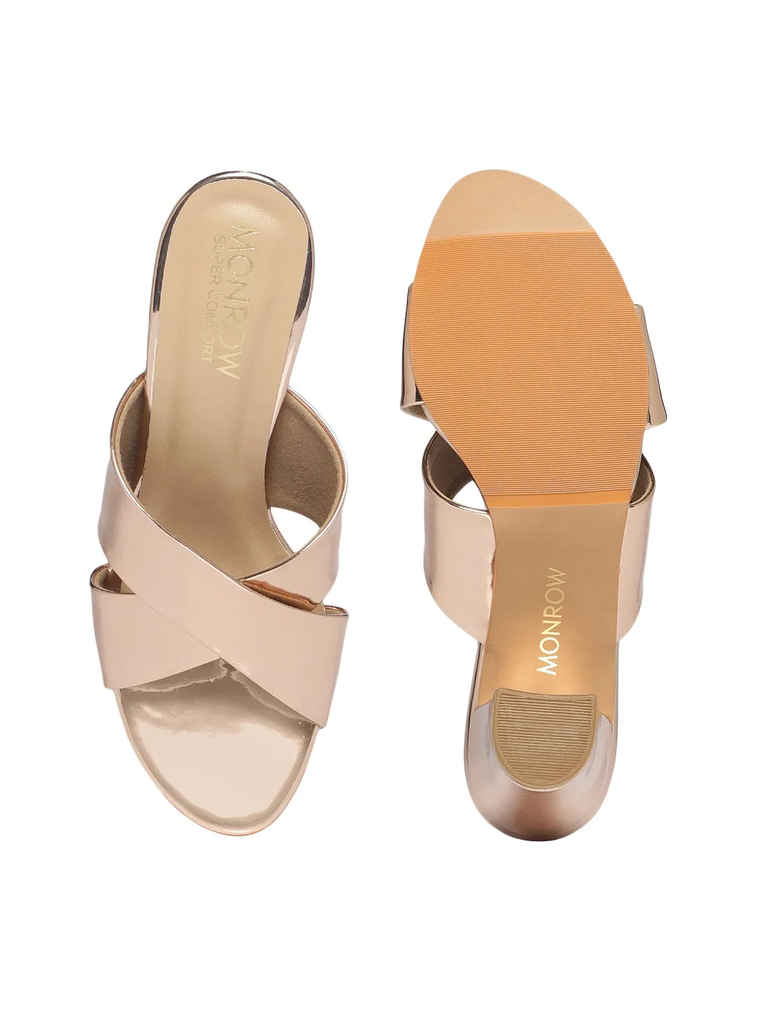 Ava Rose Gold Block Heels