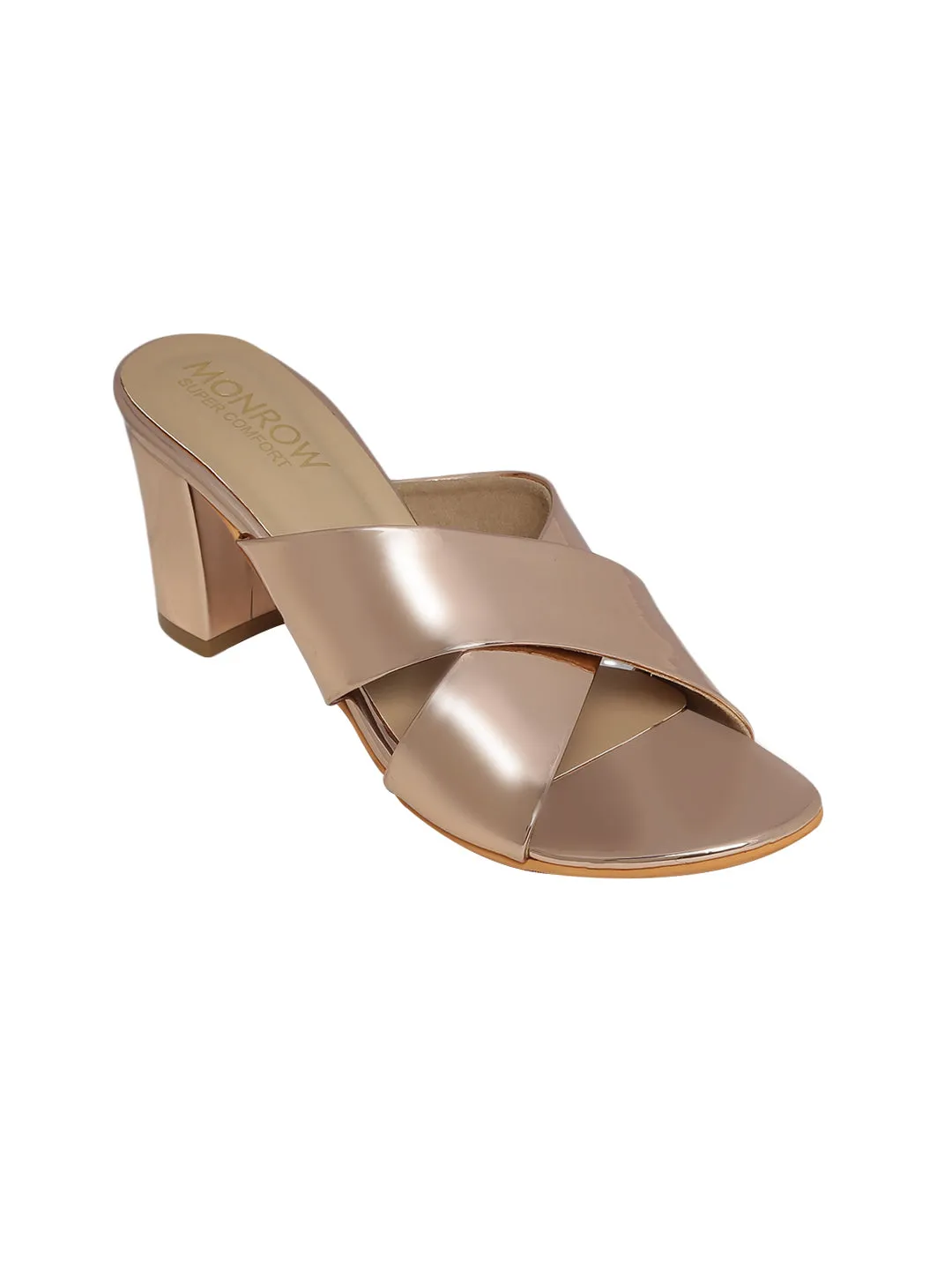 Ava Rose Gold Block Heels
