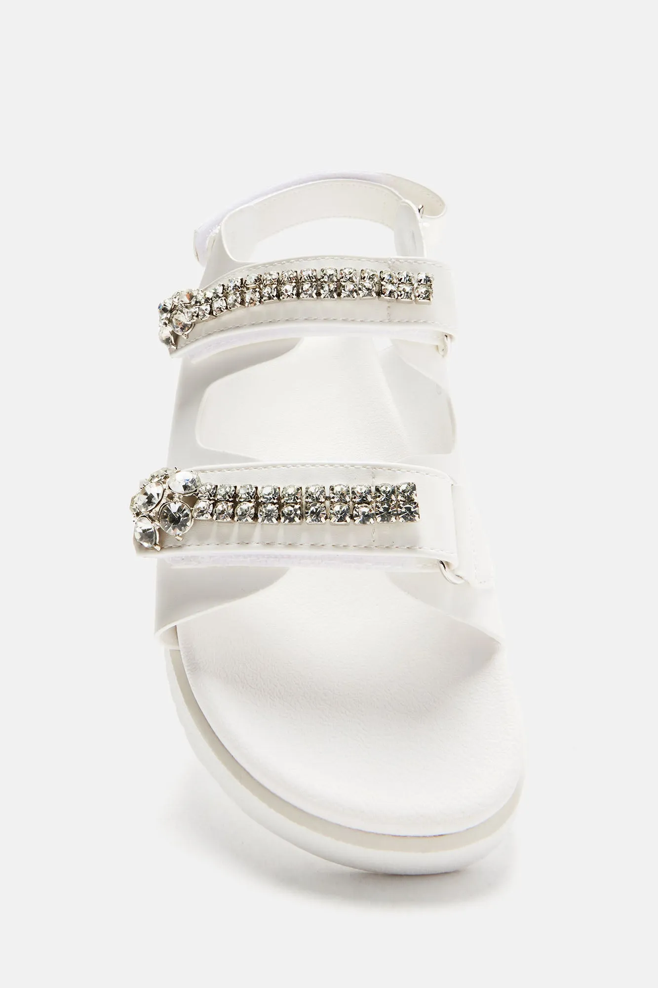 Averie Flat Sandals - White