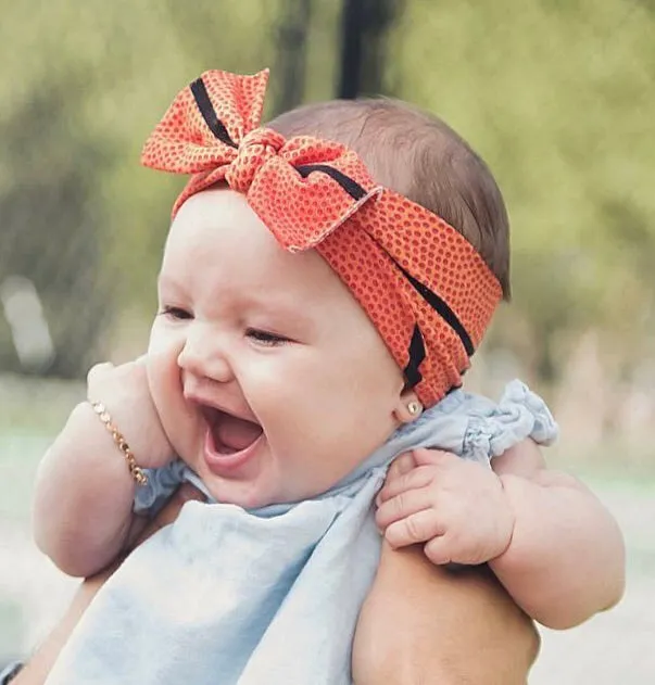 Baby Bling Slam Dunk Basketball Printed Knot Headband