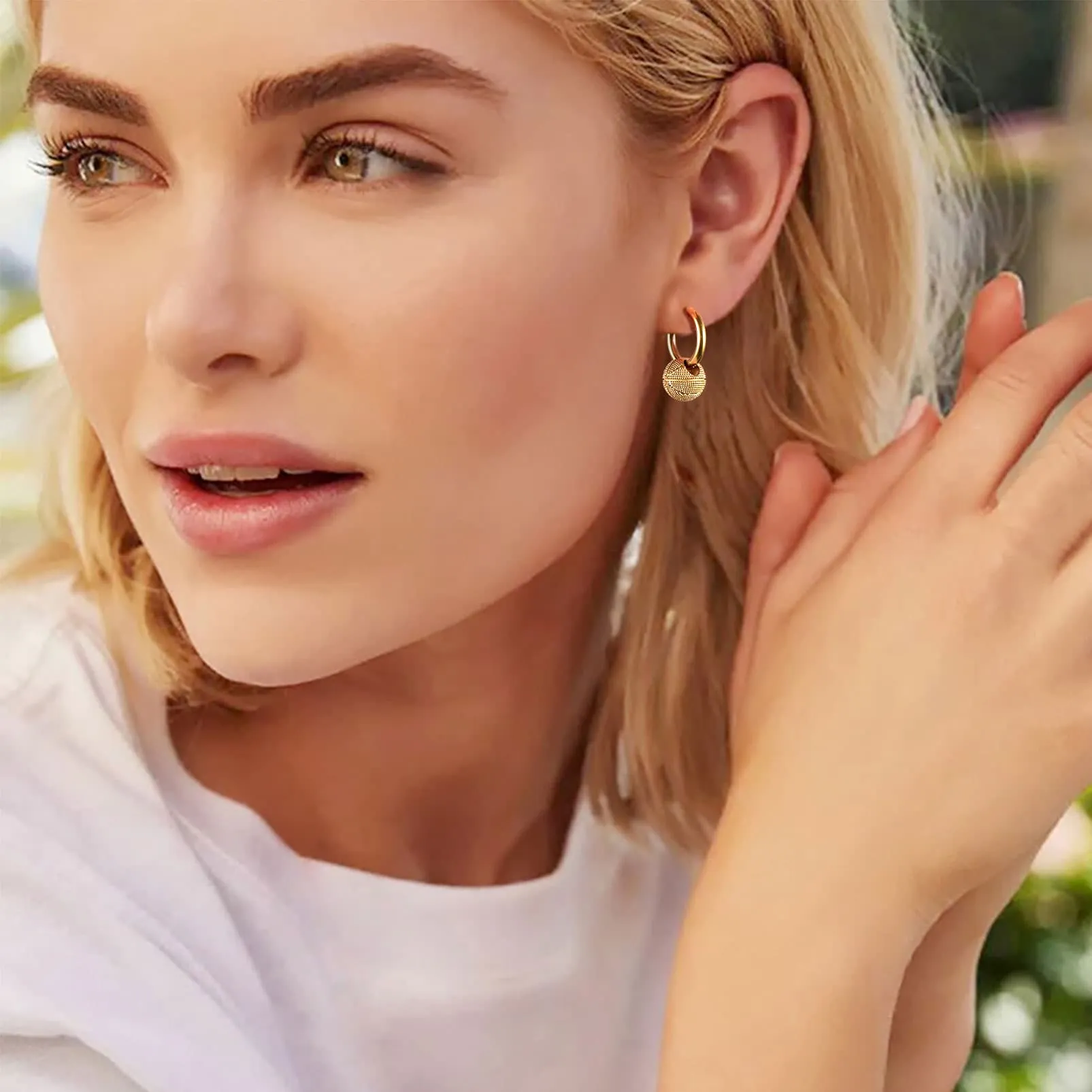 Basketball Dangle Hoop Earrings for Men Women