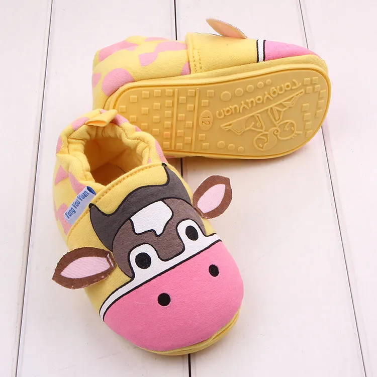 Character Slippers with Rubber Soles for Toddlers