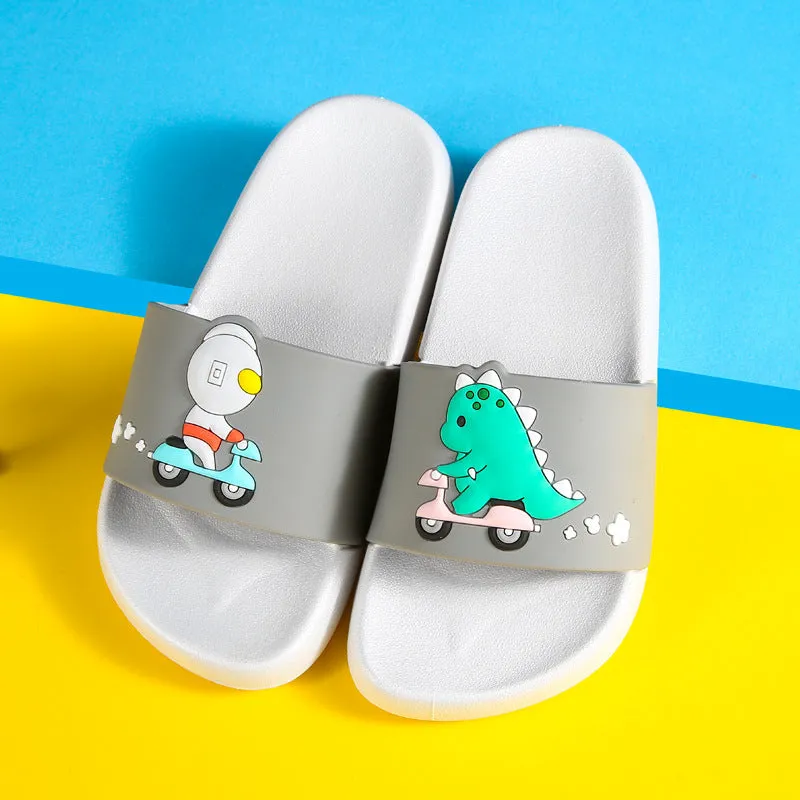 child slippers summer cartoon cute indoor and outdoor wear plastic shoelace slippers.