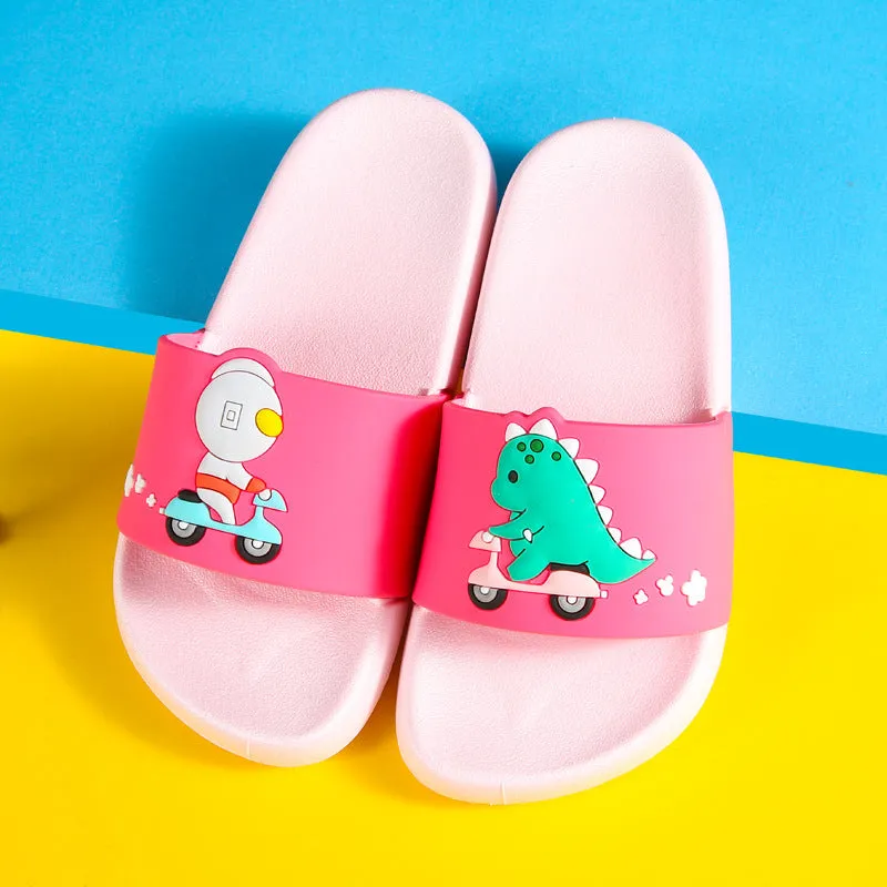 child slippers summer cartoon cute indoor and outdoor wear plastic shoelace slippers.