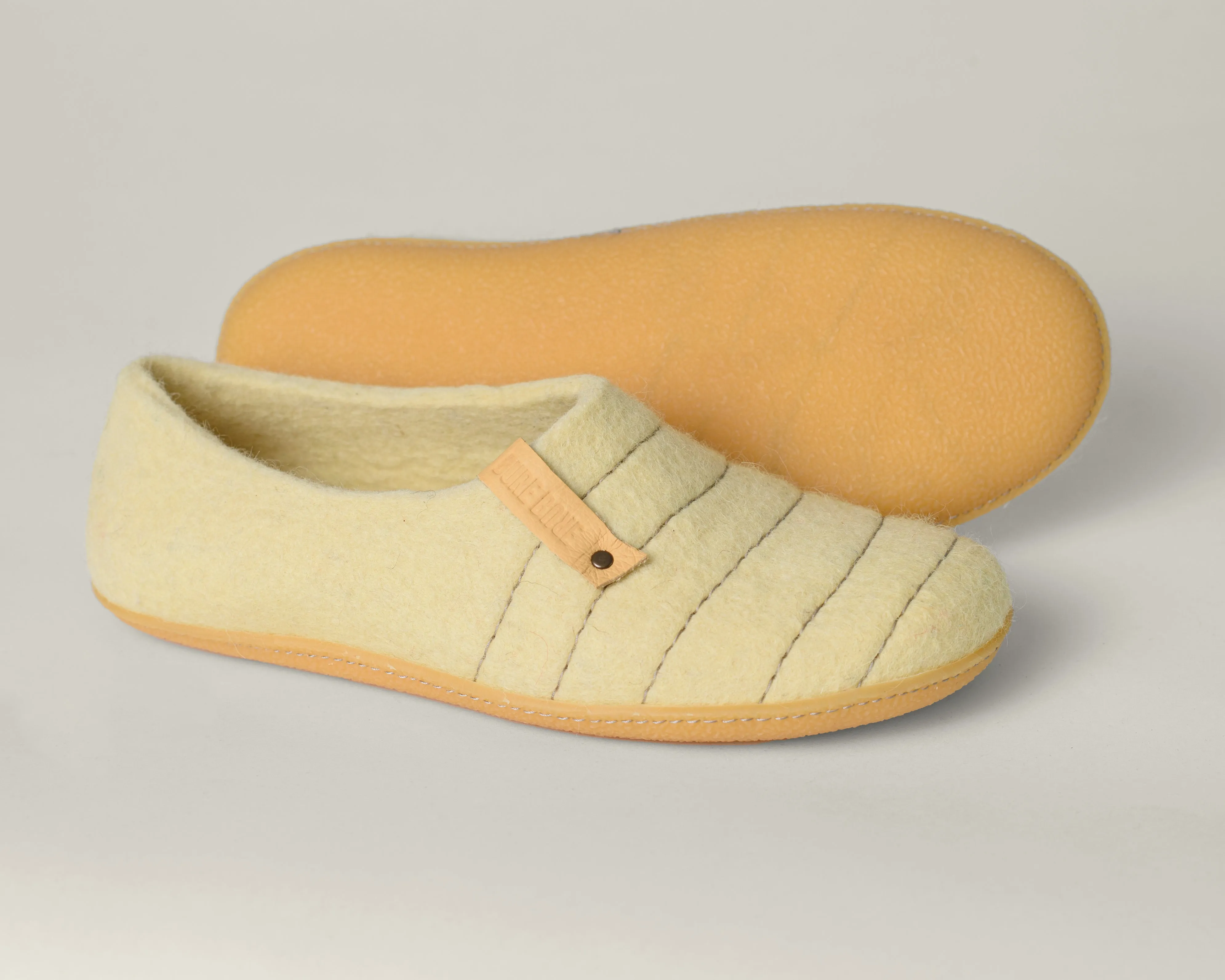 Cream COCOON Woolen Clogs