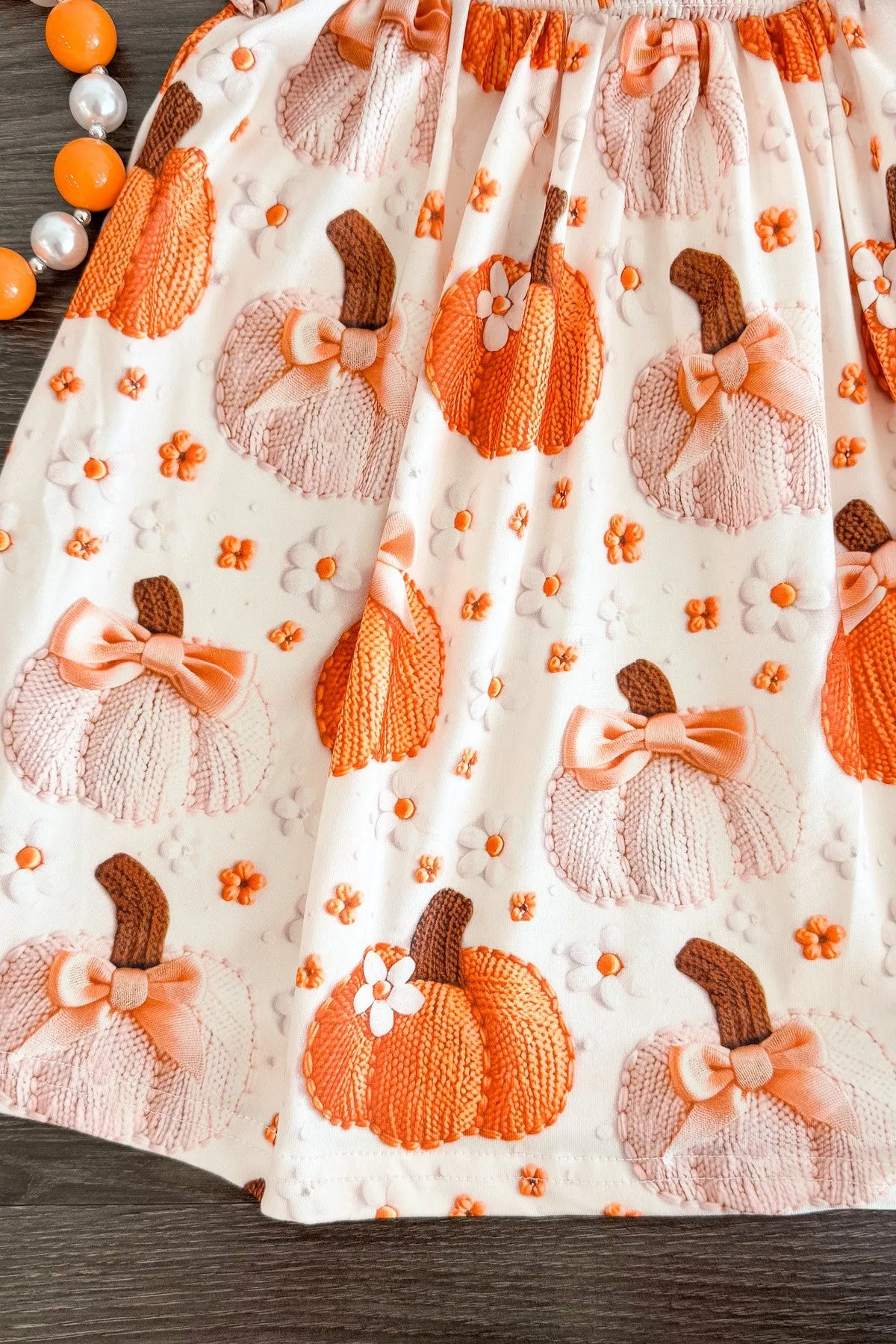 Faux Knitted Pumpkin Dress
