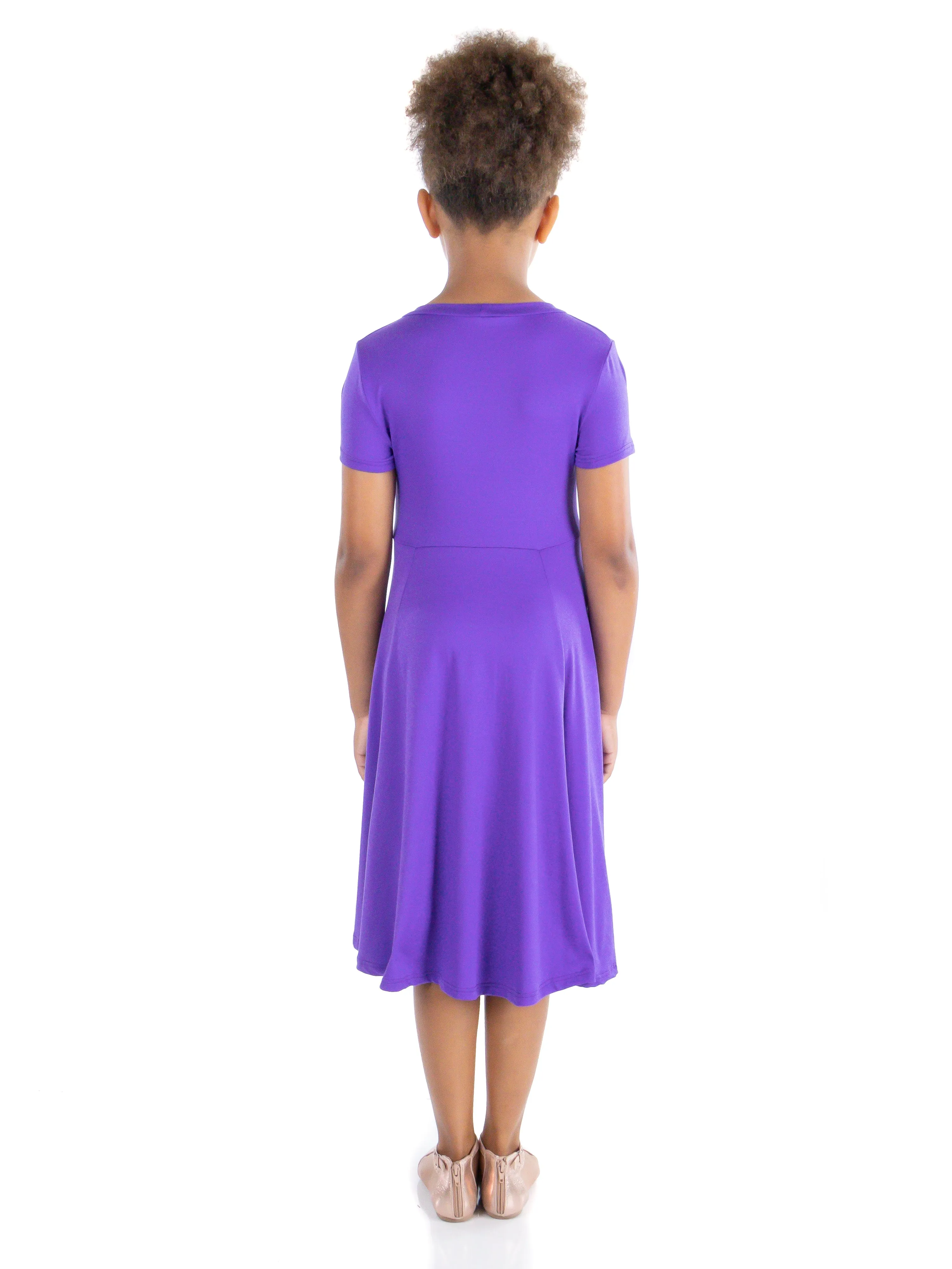 Girls Flowy Short Sleeve Girls Dress