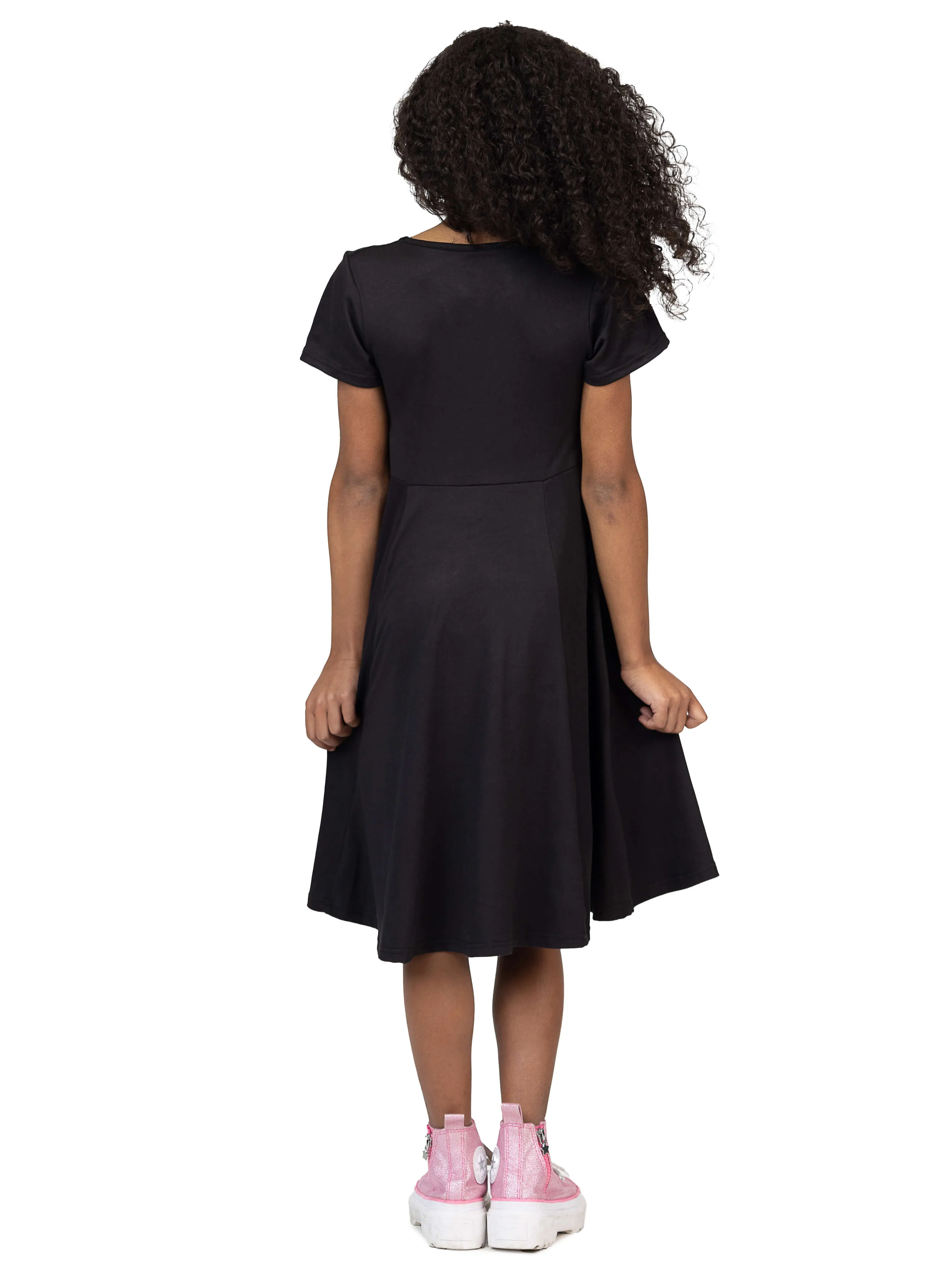 Girls Flowy Short Sleeve Girls Dress