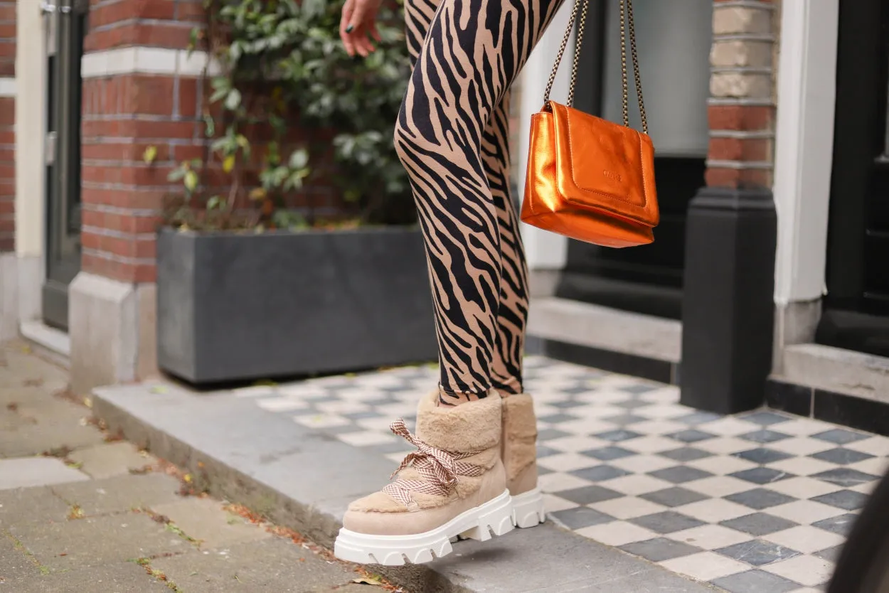 HARBIN teddy - Bikerboots | Beige