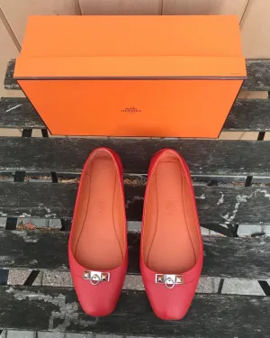HERMES Ballerine Liberty Leather Ballet Flats