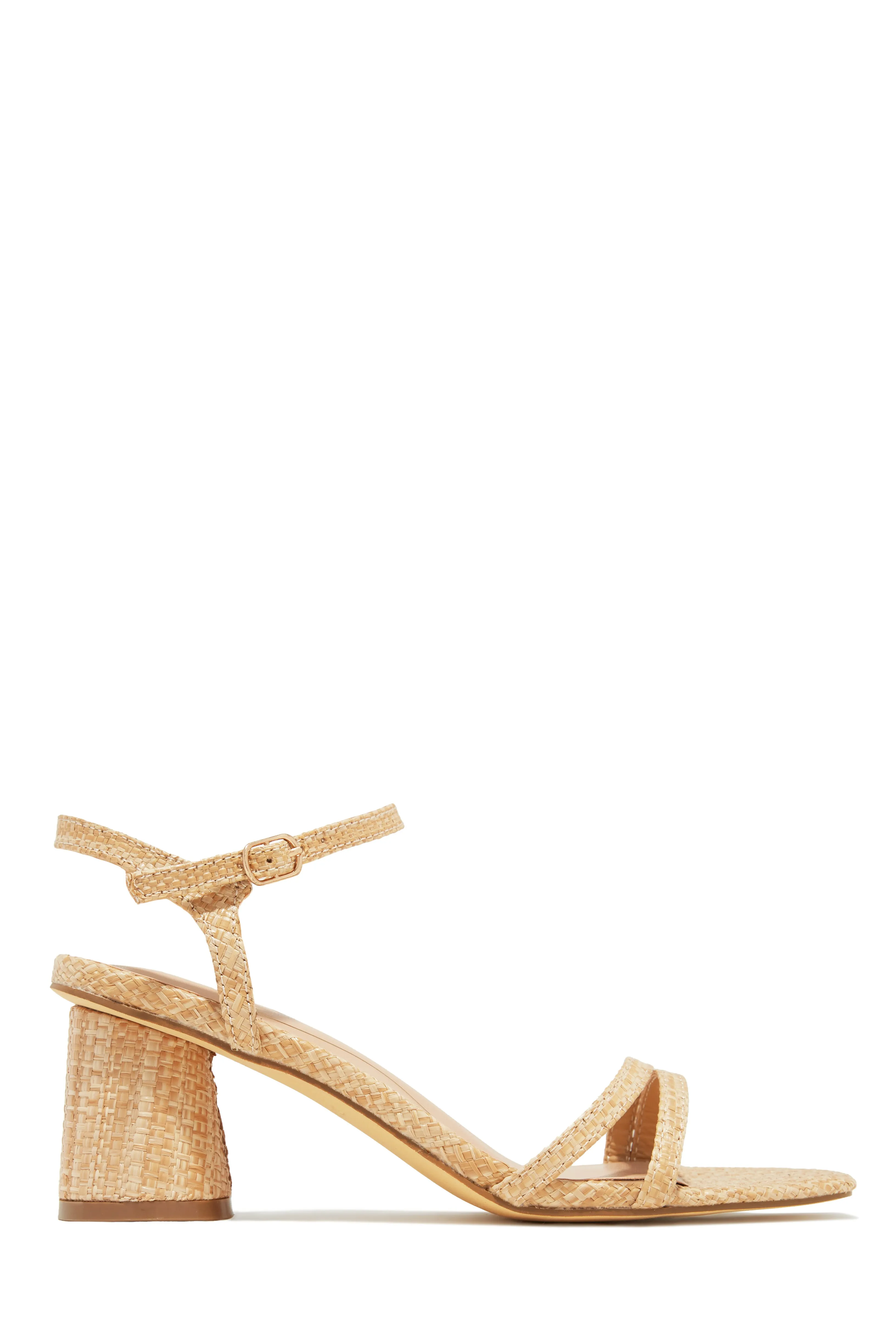 Kateri Block Mid Heels - Natural