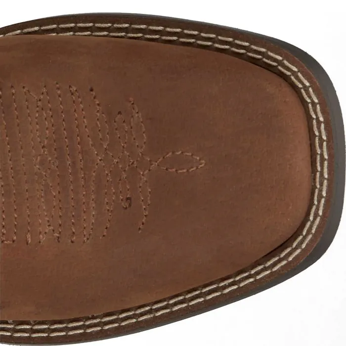 Kid's Justin Bowline Pecan Brown Square Toe Boot
