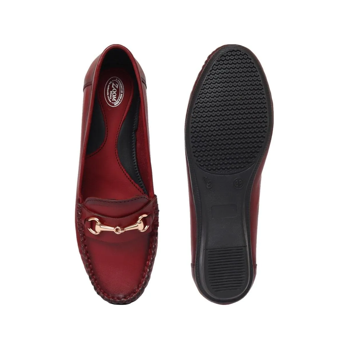 Leather Loafer Formal Shoes for Women SN - 15