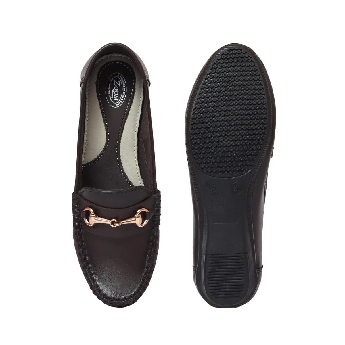Leather Loafer Formal Shoes for Women SN - 15