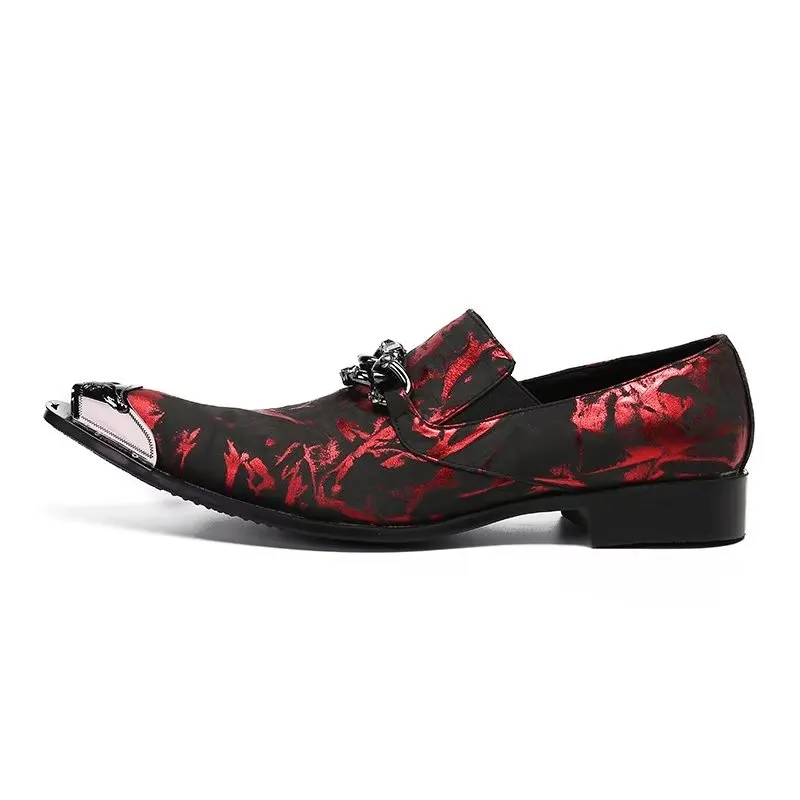 Luxe Exotic Pattern Genuine Leather Slip-on Dress Shoes