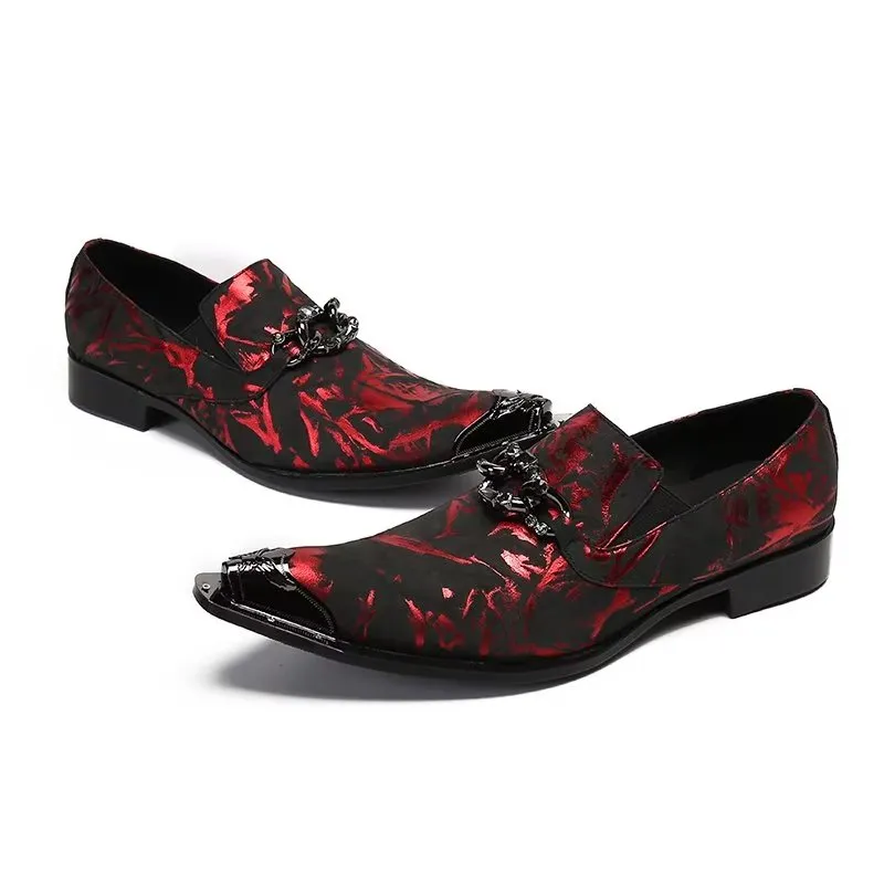 Luxe Exotic Pattern Genuine Leather Slip-on Dress Shoes