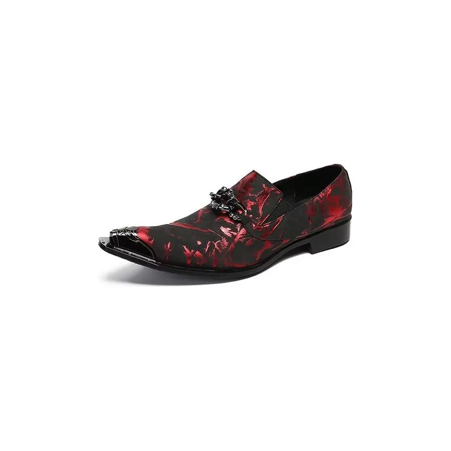 Luxe Exotic Pattern Genuine Leather Slip-on Dress Shoes