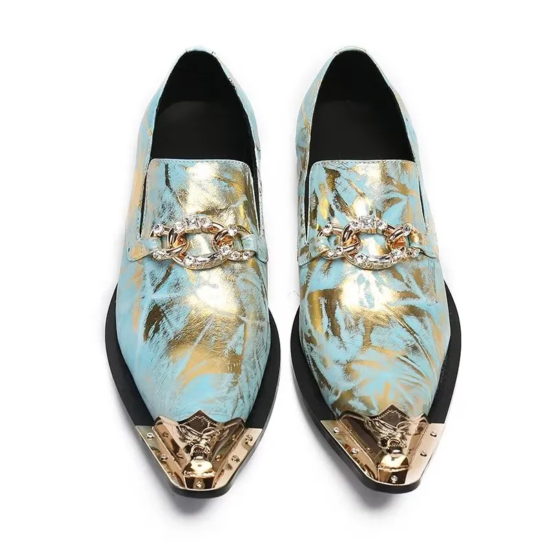 Luxe Exotic Pattern Genuine Leather Slip-on Dress Shoes
