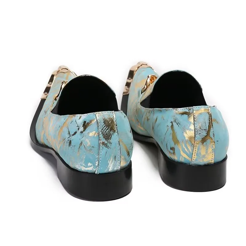 Luxe Exotic Pattern Genuine Leather Slip-on Dress Shoes