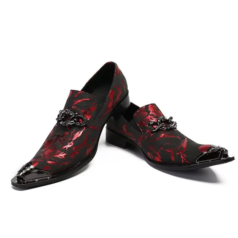 Luxe Exotic Pattern Genuine Leather Slip-on Dress Shoes