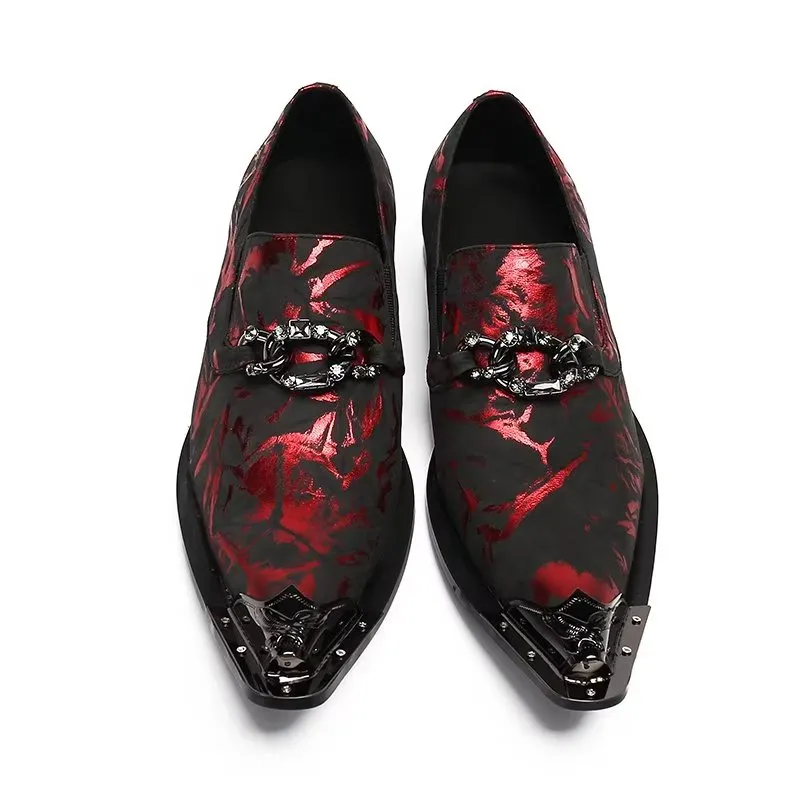 Luxe Exotic Pattern Genuine Leather Slip-on Dress Shoes