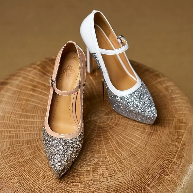 LuxeTread Exotic T-Strap Stiletto Heels