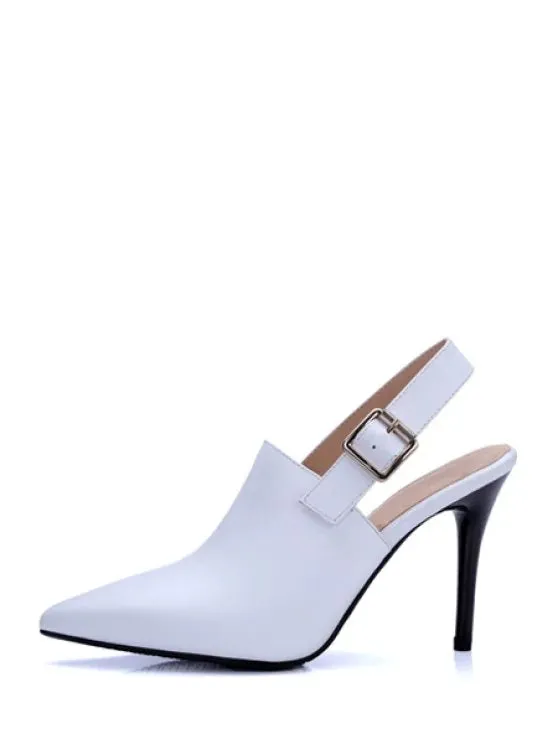 Pretty Slingback Pointed Toe Stiletto Heel Pumps