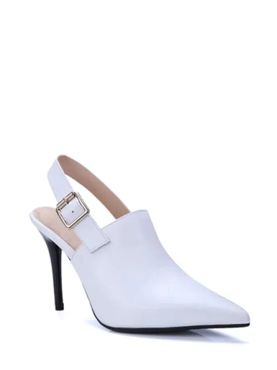 Pretty Slingback Pointed Toe Stiletto Heel Pumps
