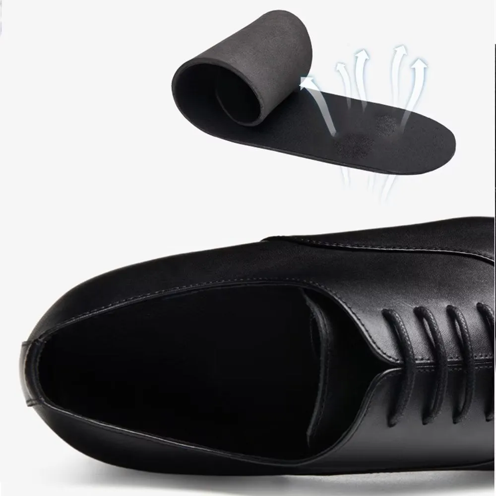 Refined Leather Pointed Toe Chic Oxford Dress Shoes