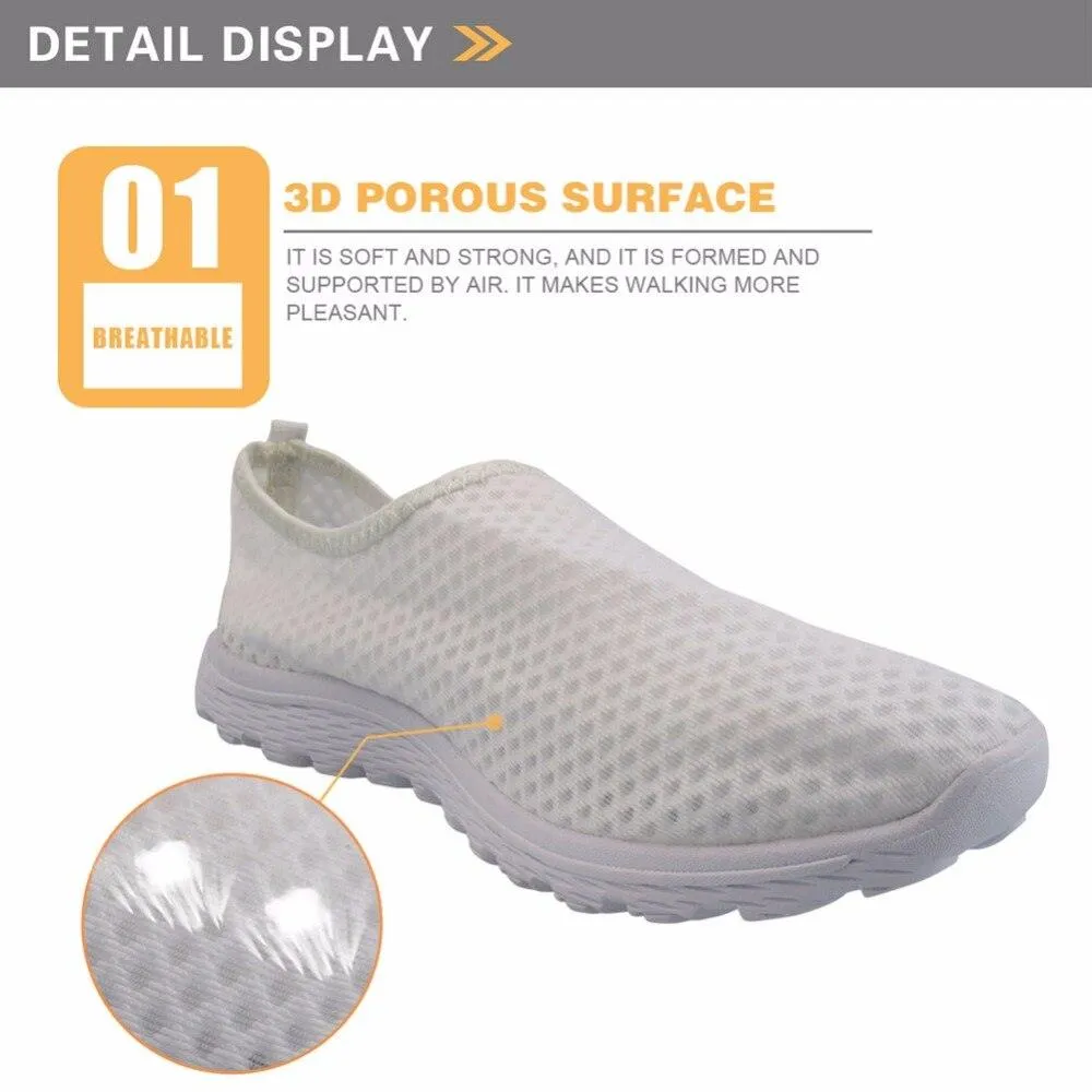 Veterinary Surgeon Pattern Flats Women Shoes Summer Fashion Comfortable Mesh Ladies Sneakers Shoes