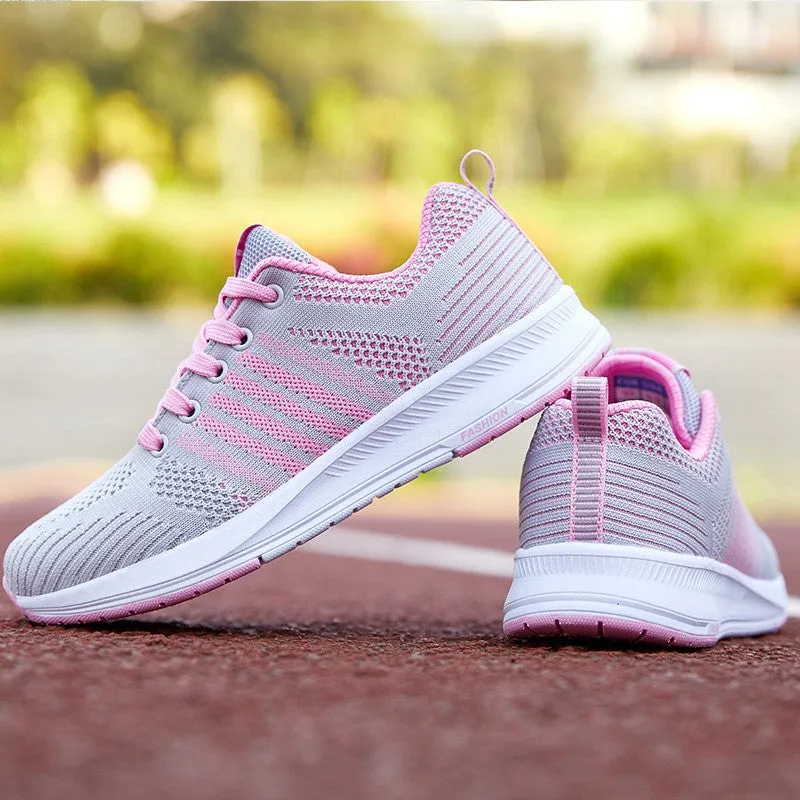 Women's fashion breathable platform running sneakers