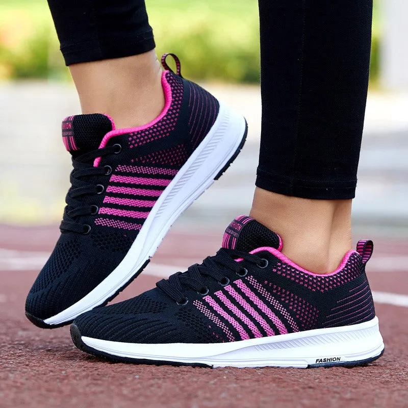 Women's fashion breathable platform running sneakers