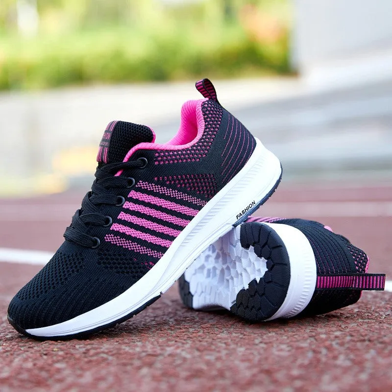 Women's fashion breathable platform running sneakers