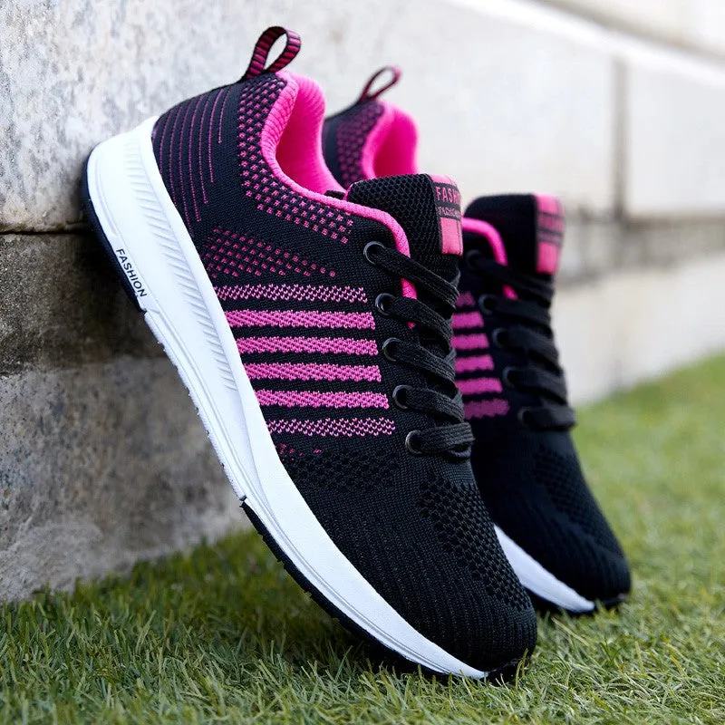 Women's fashion breathable platform running sneakers