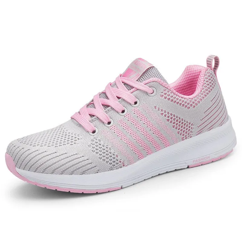 Women's fashion breathable platform running sneakers
