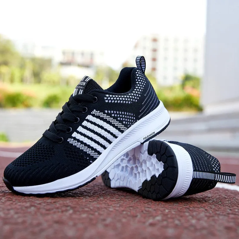 Women's fashion breathable platform running sneakers