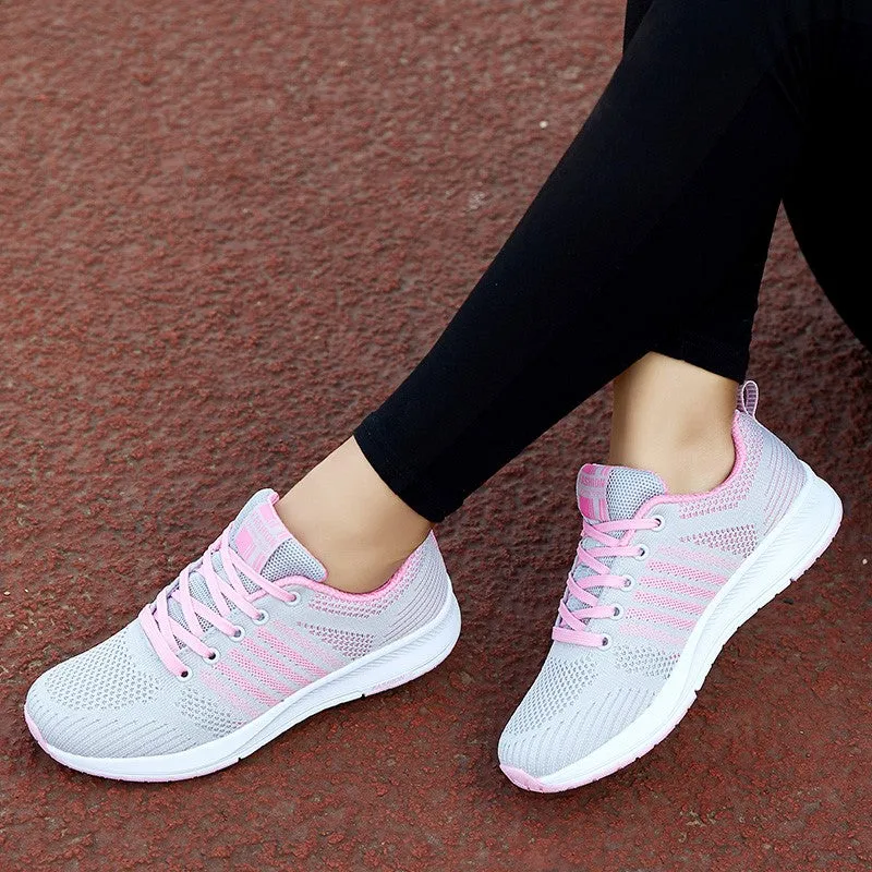 Women's fashion breathable platform running sneakers