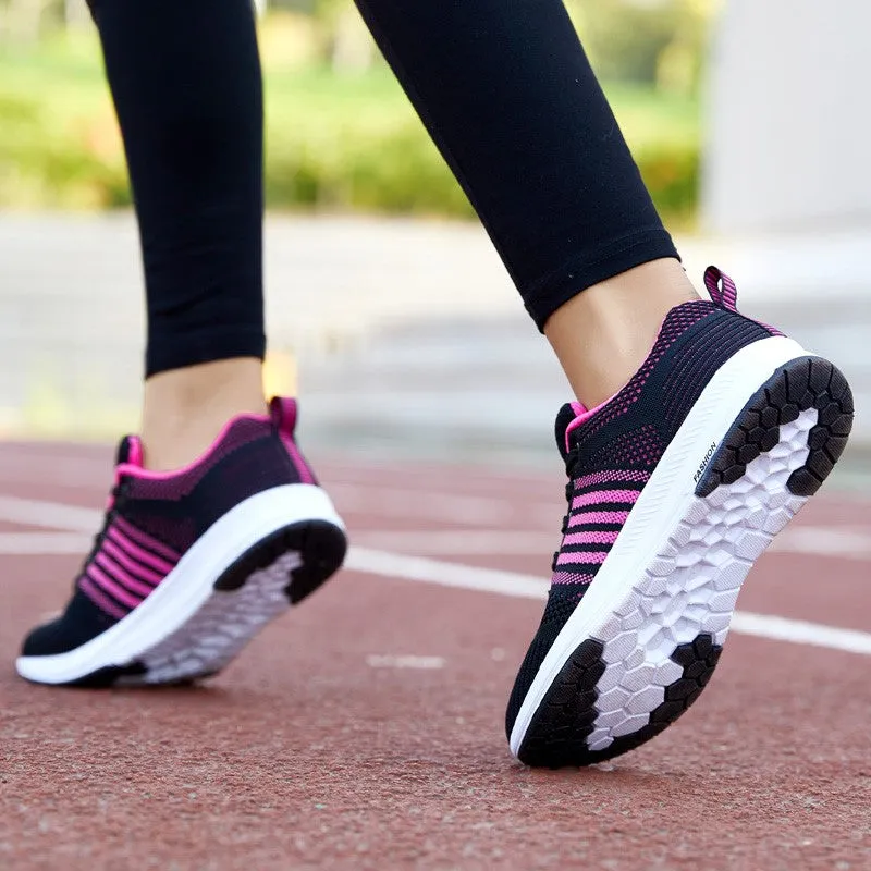 Women's fashion breathable platform running sneakers