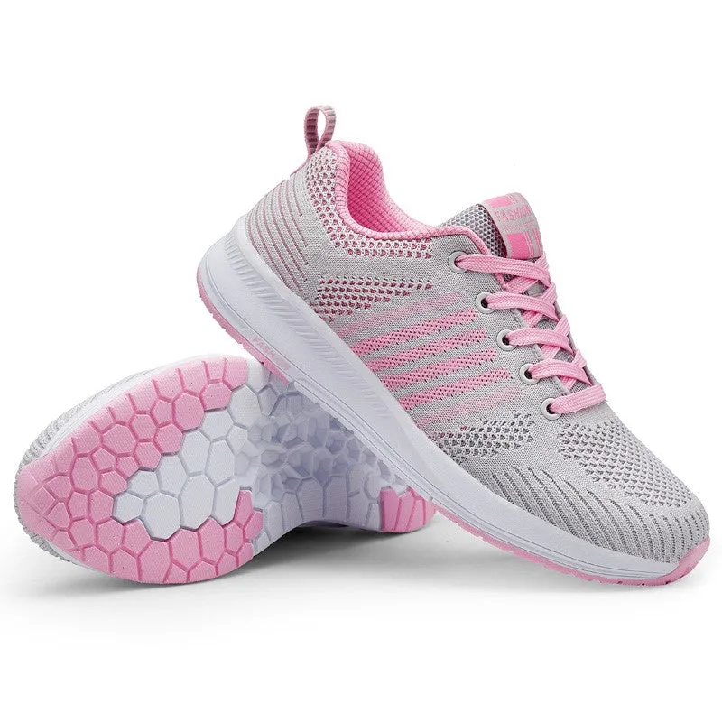 Women's fashion breathable platform running sneakers
