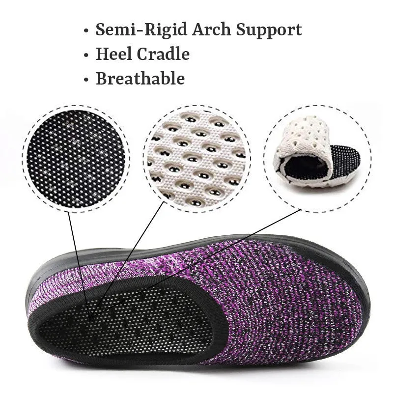 Women's linen fabric anti-skid breathable platform leisure loafers