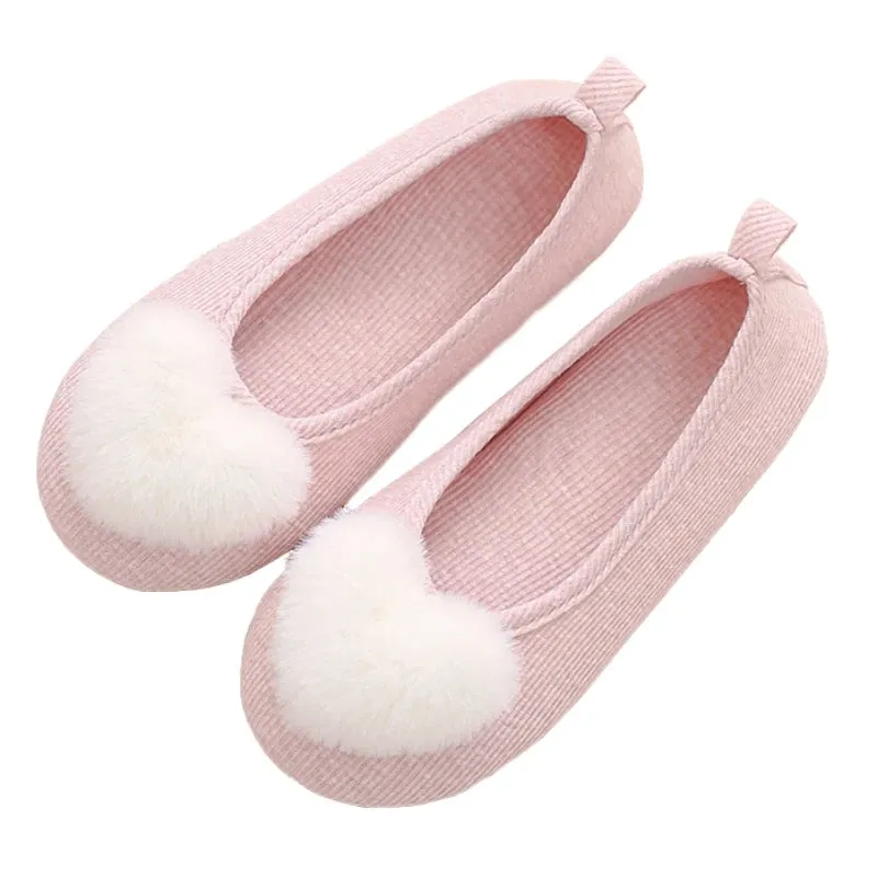 Women's Puff Heart Slippers